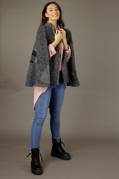 Charcoal Elizabeth Fur Cape