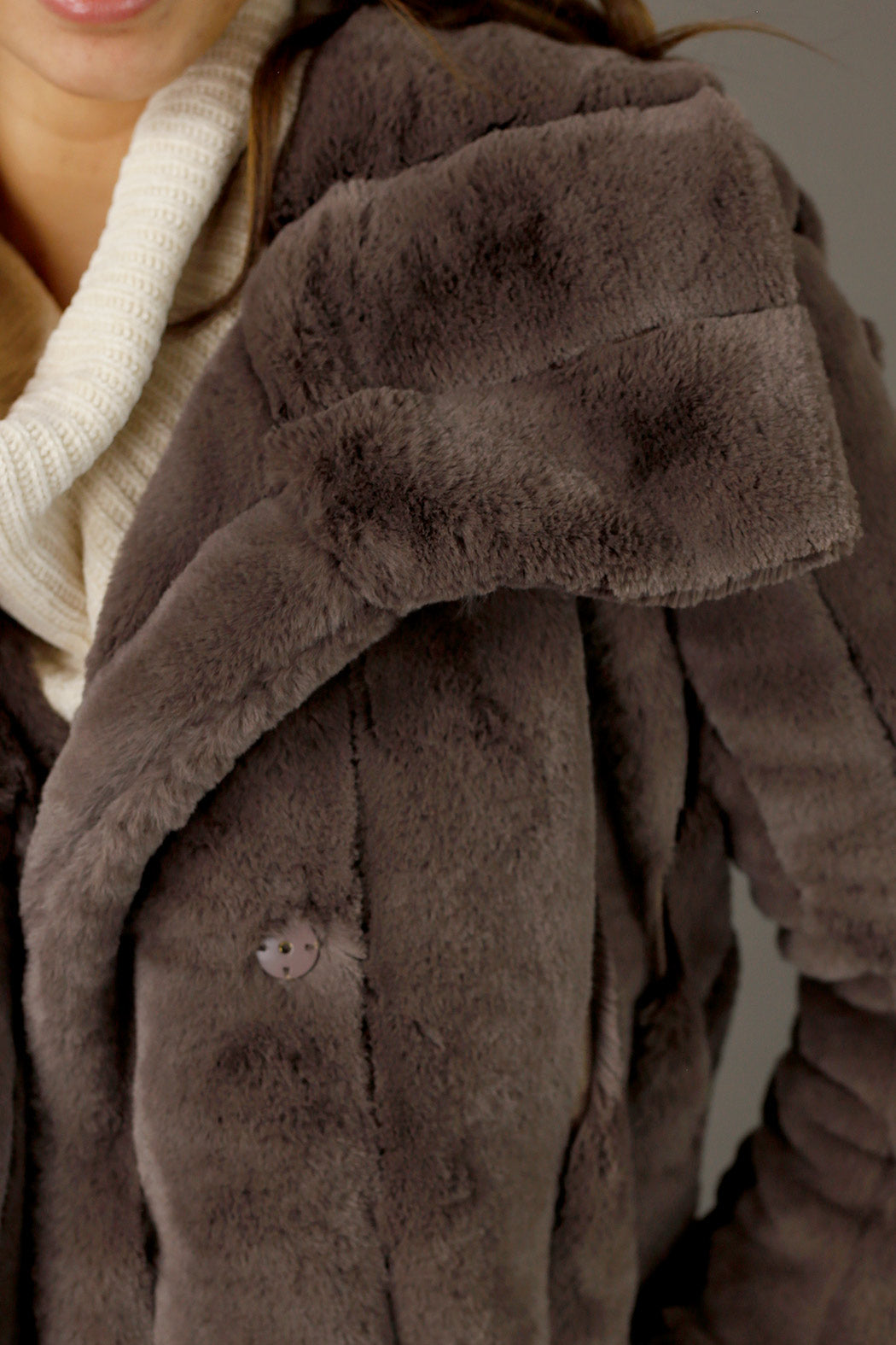 Brown Faux Fur Jacket - SALE