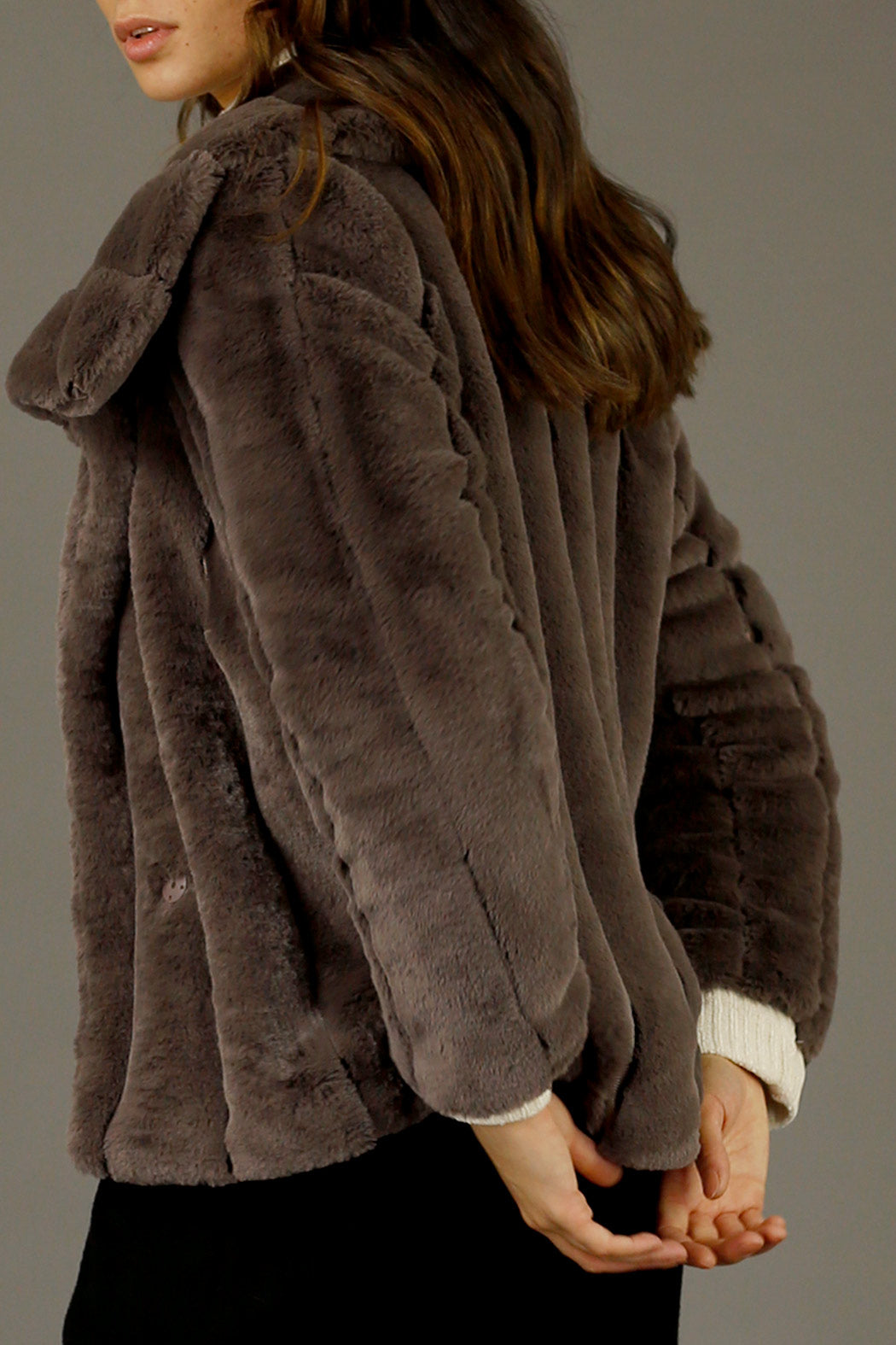 Brown Faux Fur Jacket - SALE