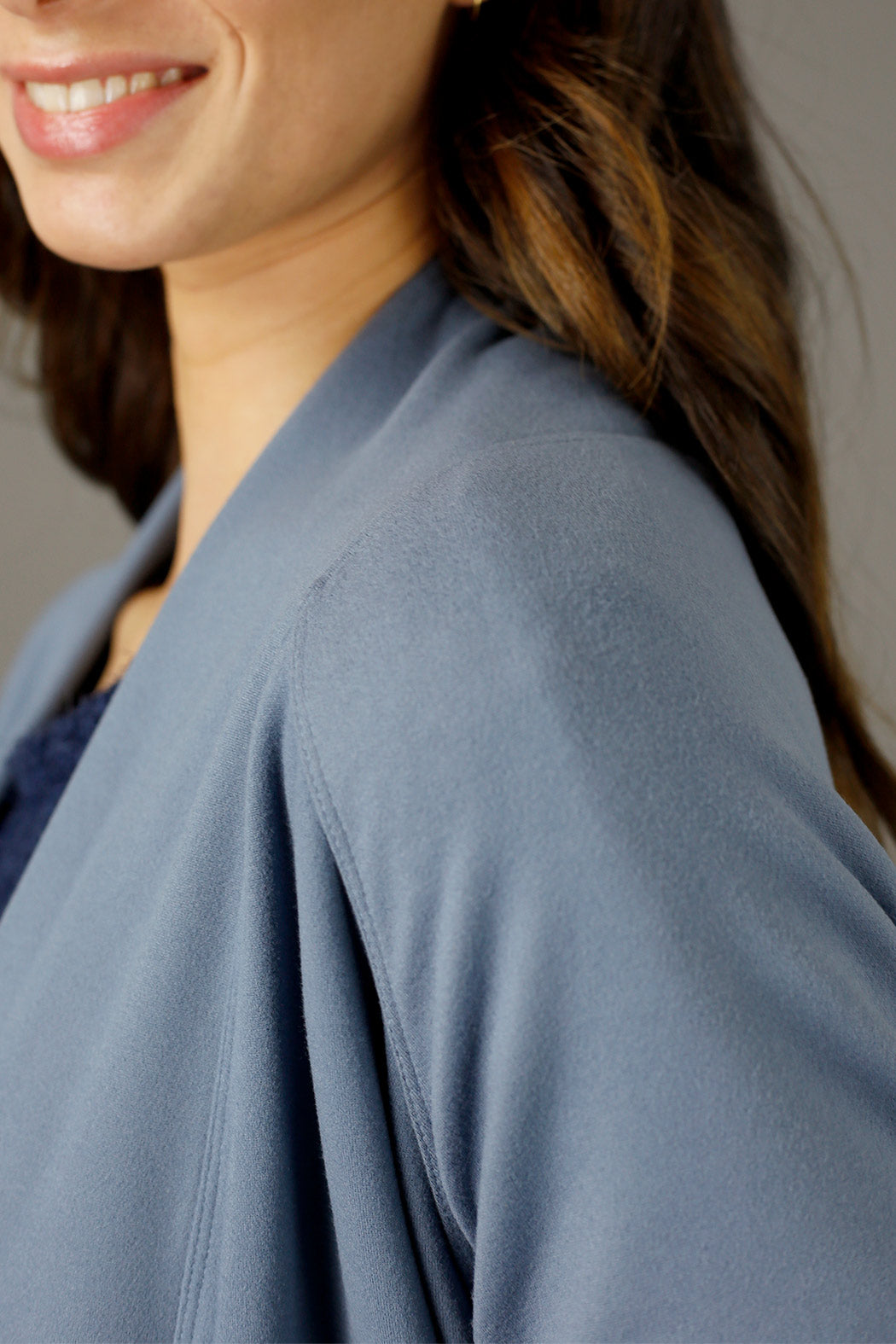 Blue Snug Raglan Cardigan