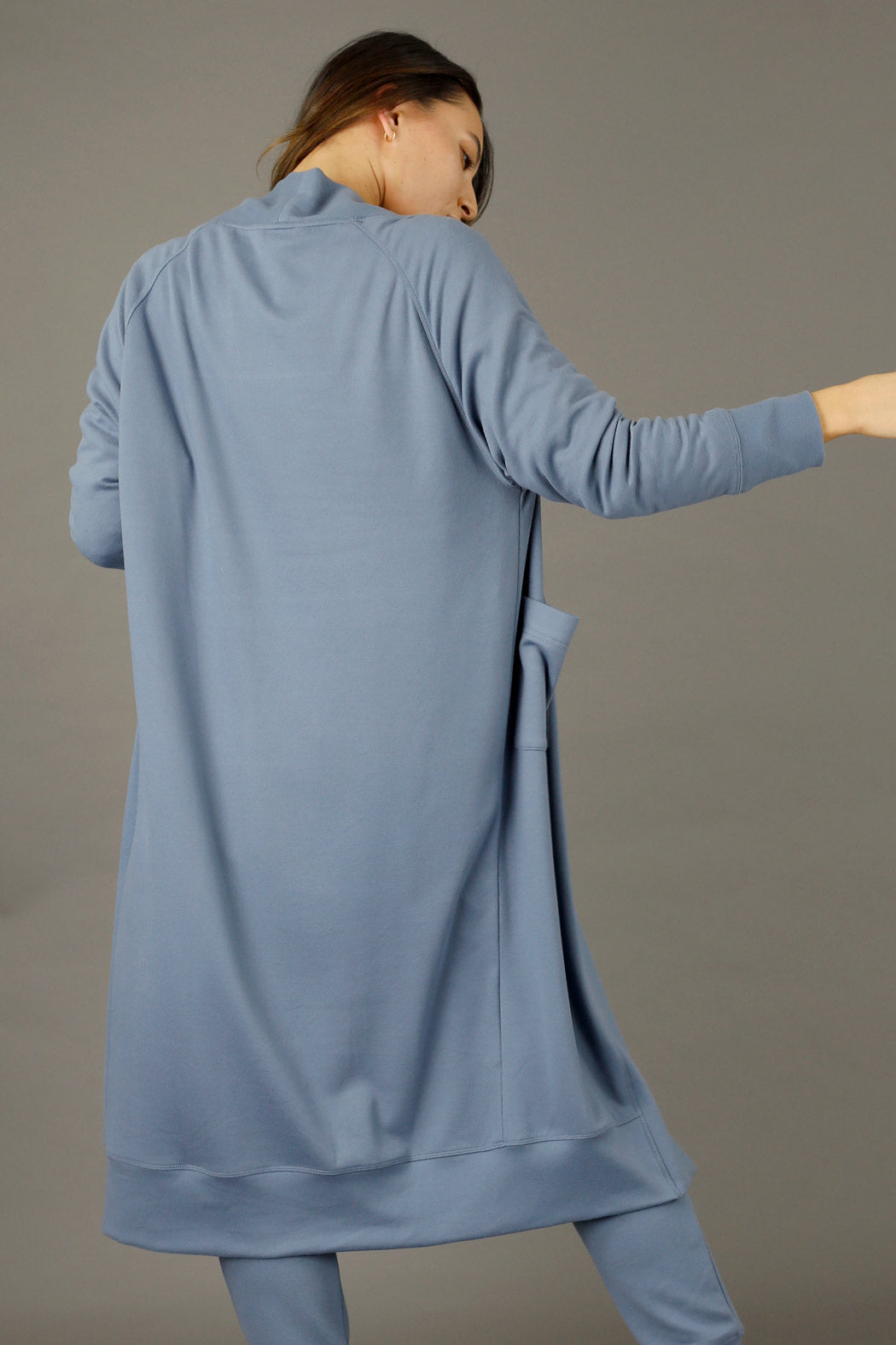 Blue Snug Raglan Cardigan