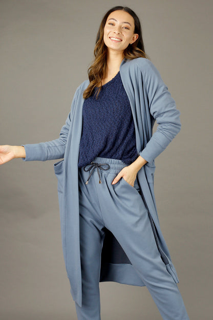 Blue Snug Raglan Cardigan