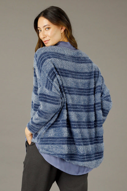Chambray Fluffy Stripe Overtop