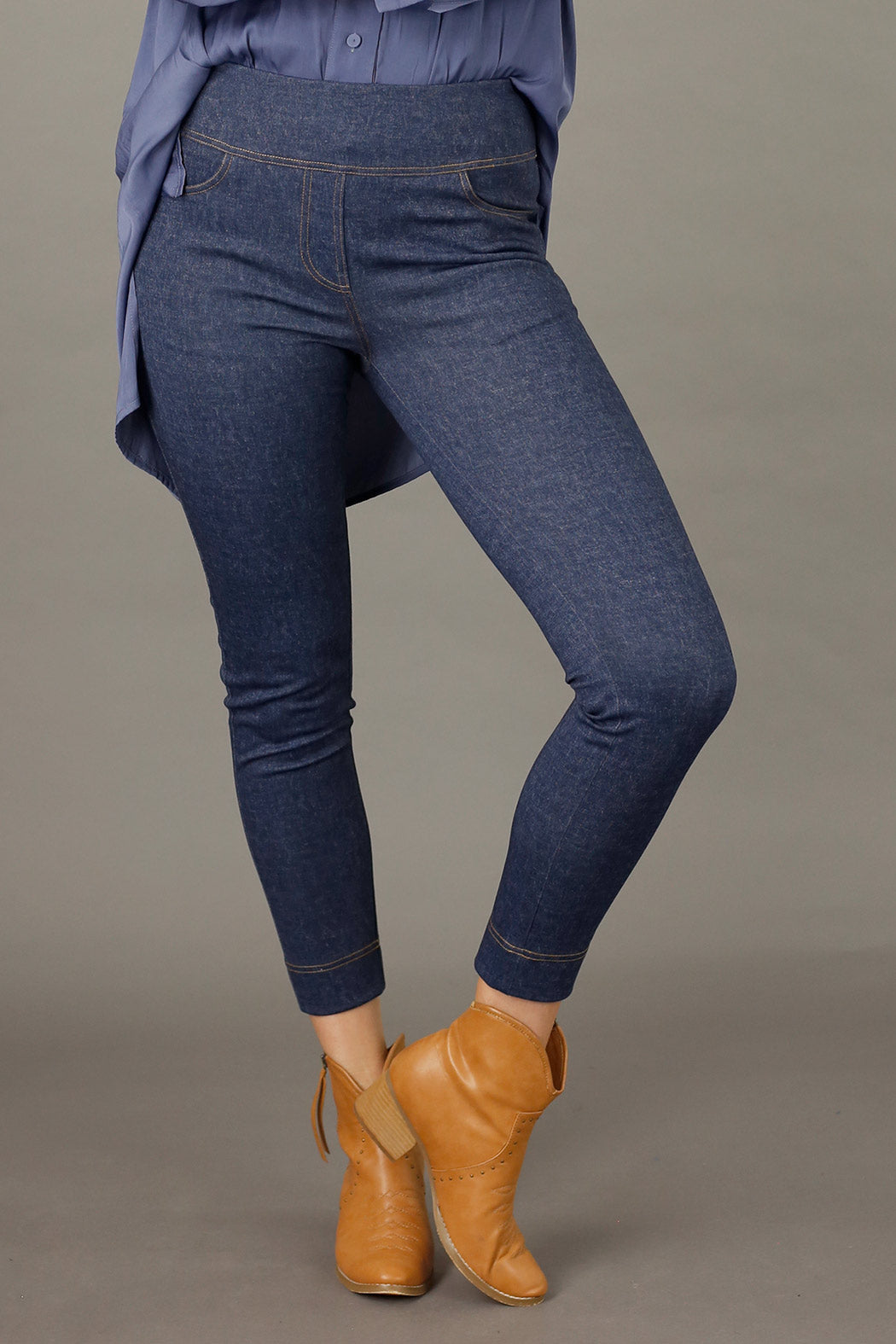 Blue Denim Ponte Jeans