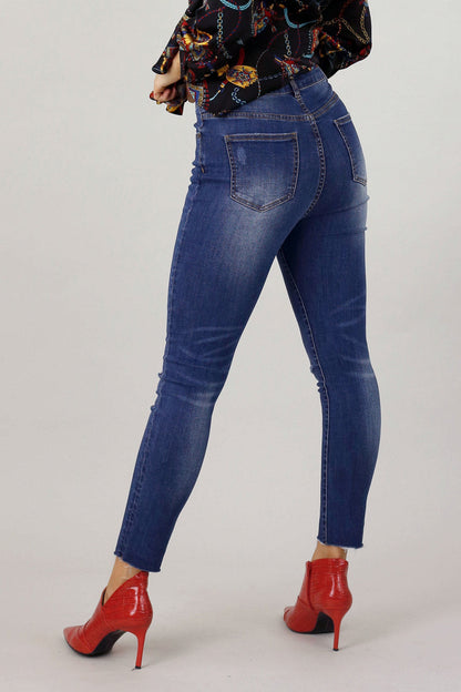 Chambray Slice Slim Jean - FINAL SALE