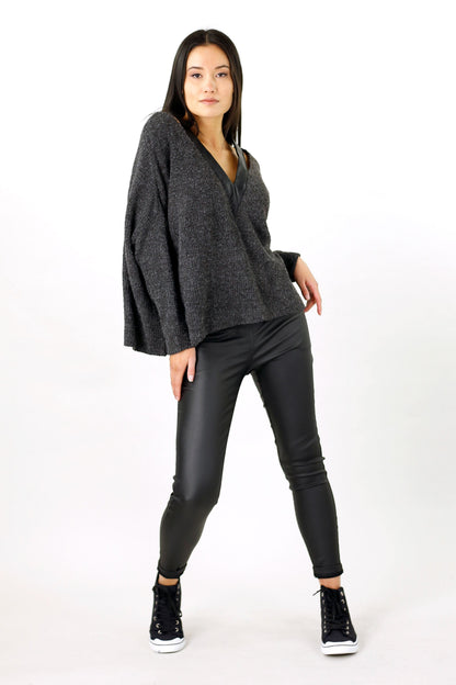 Black Mod Rib Jumper