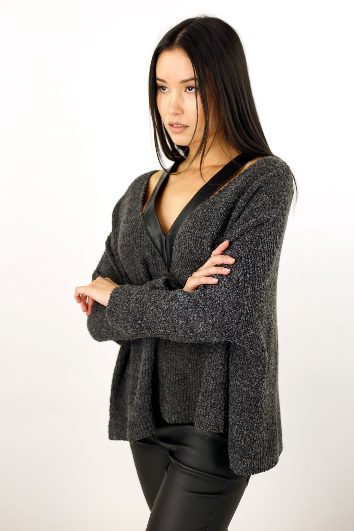 Black Mod Rib Jumper