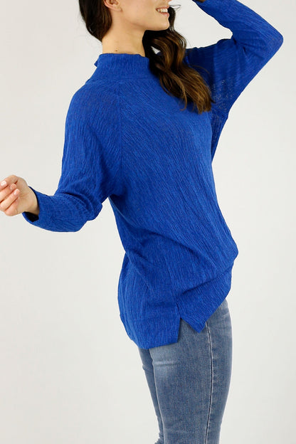 Blue Cable Raglan Tunic - FINAL SALE