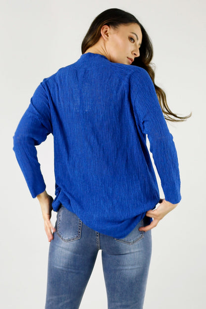 Blue Cable Raglan Tunic - FINAL SALE