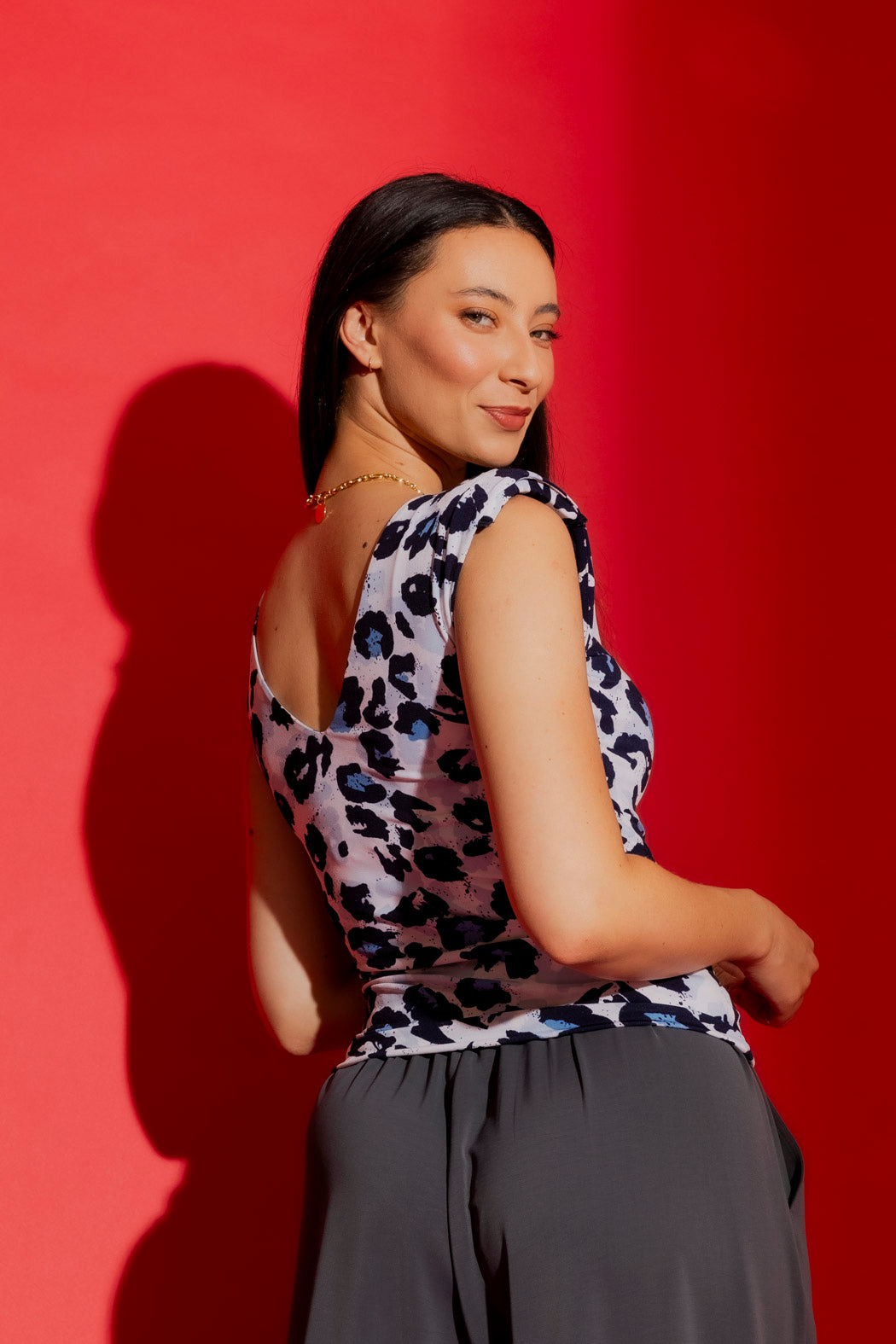 Blue Leopard Jersey Lust Cami Blue Leopard