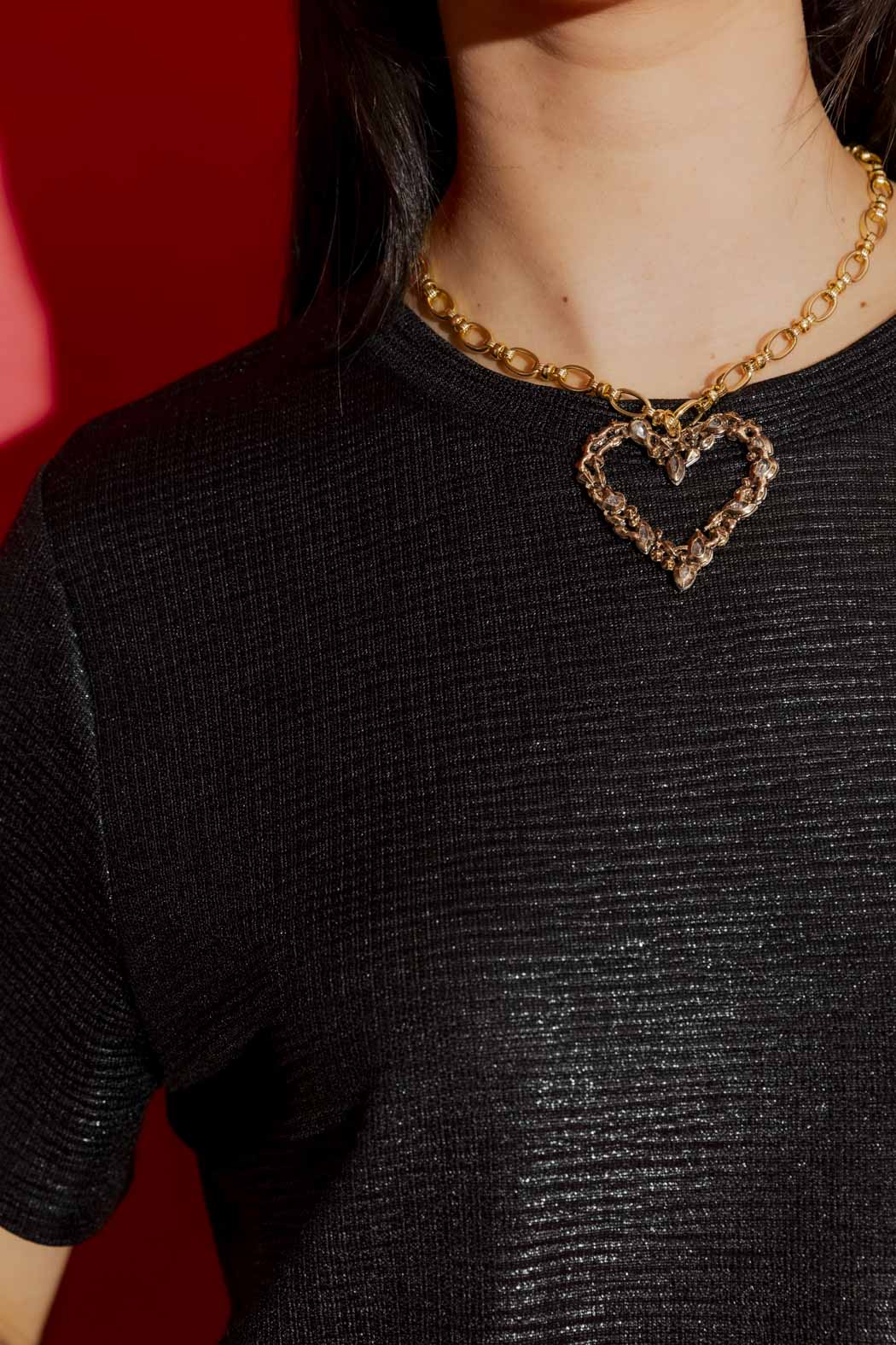 Black Sparkle Crew Tee
