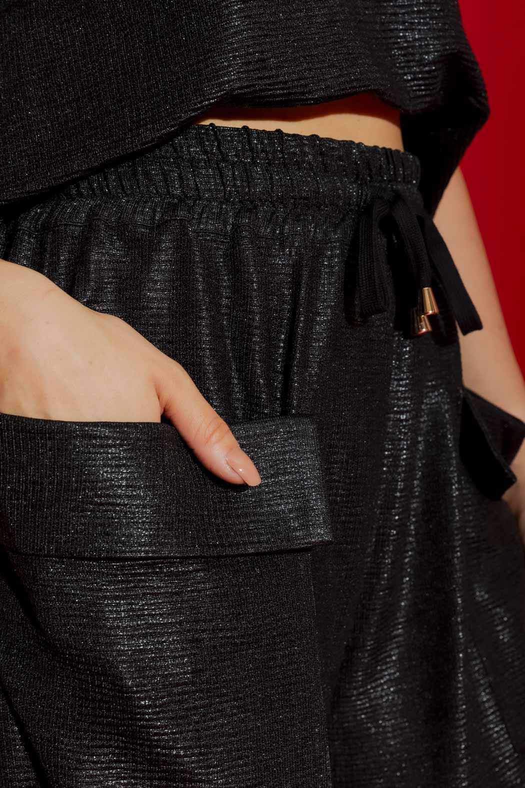 Black Sparkle Cargo Short