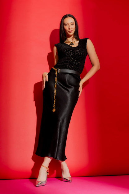Black Animal Mesh Lust Cami Black Animal
