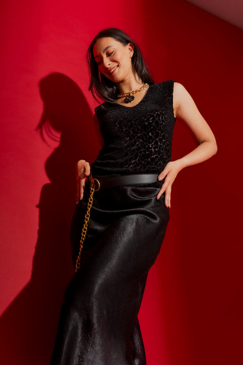 Black Animal Mesh Lust Cami Black Animal