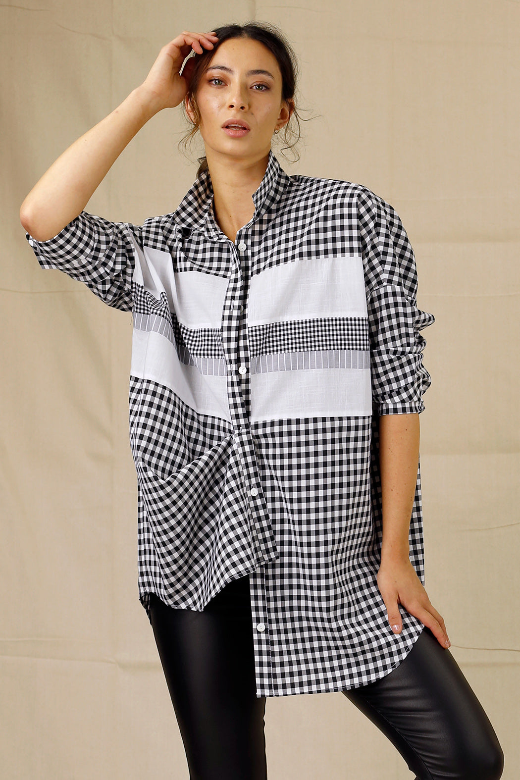 Blk/Wht Nano Panel Shirt - SALE