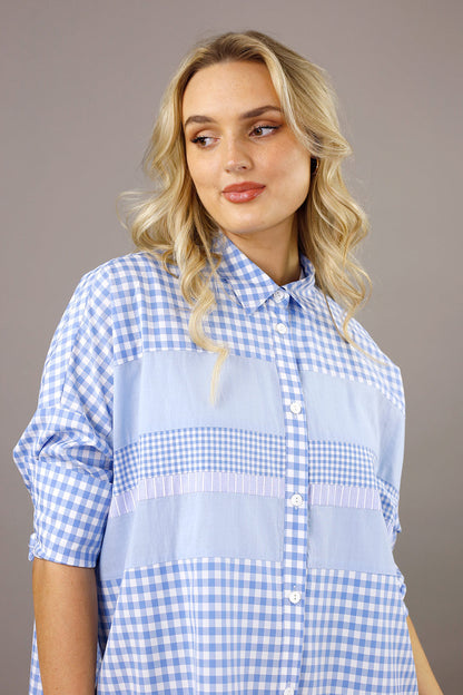 Blue Nano Panel Shirt - SALE