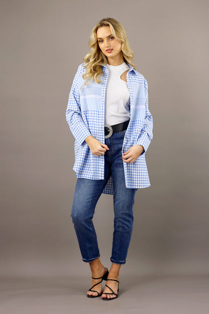 Blue Nano Panel Shirt - SALE