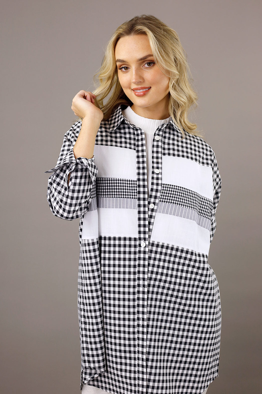 Blk/Wht Nano Panel Shirt - SALE