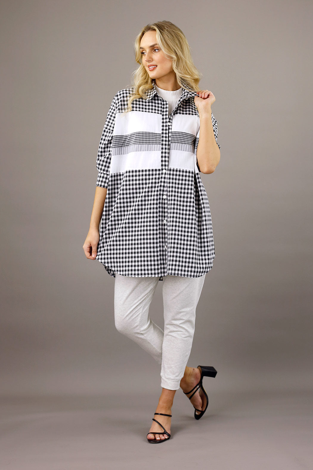 Blk/Wht Nano Panel Shirt - SALE