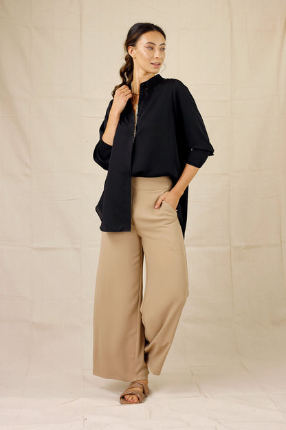 Black Seta Boyfriend Shirt - SALE