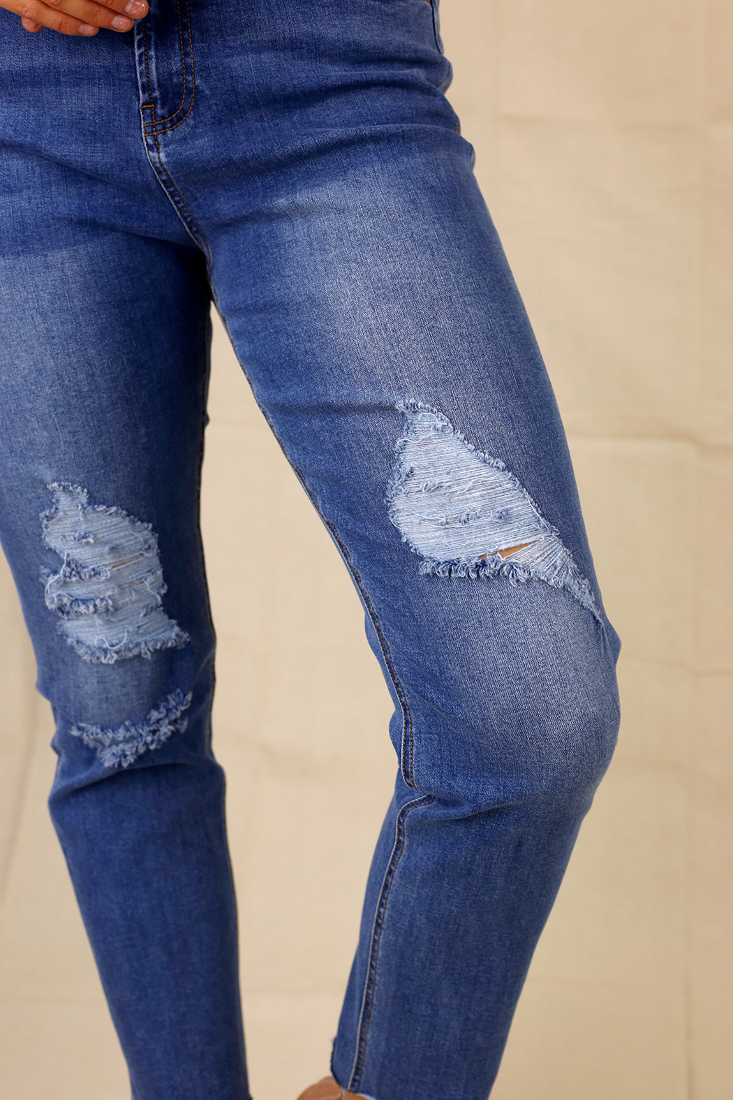 Chambray Harper Straight Jean - SALE