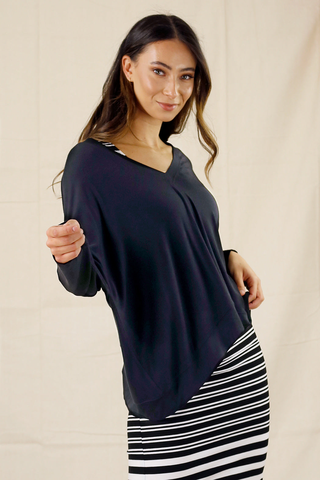 Black Bamboo V Top - SALE