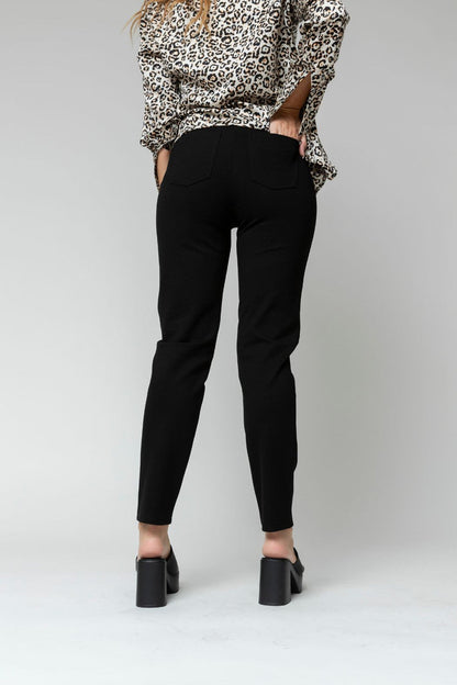 Black Ponte Easy Fit Pant