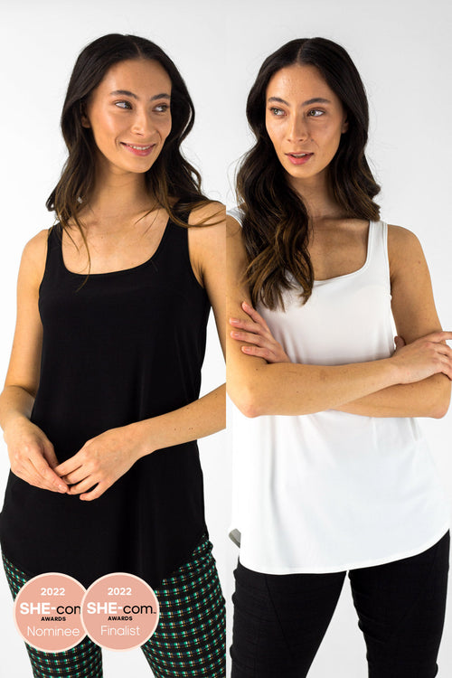 Black Ivory Layering Cami 2 Pack 70cms