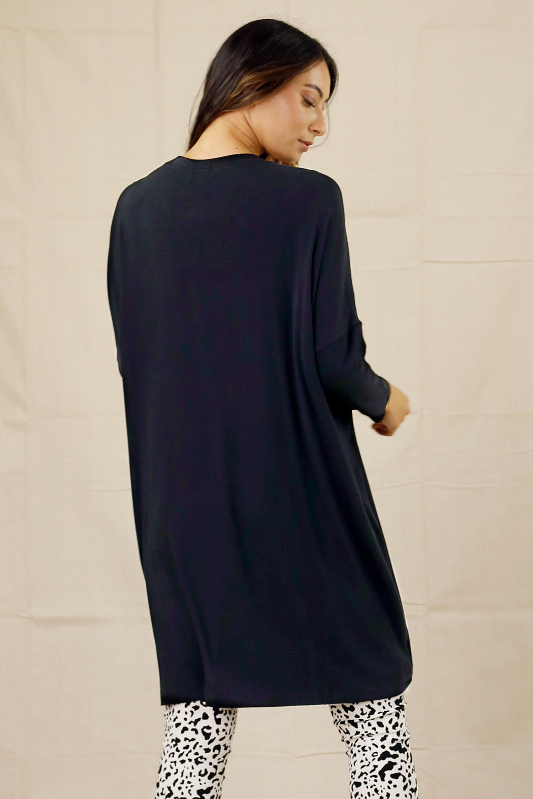 Black Bamboo Maxi Tunic - SALE
