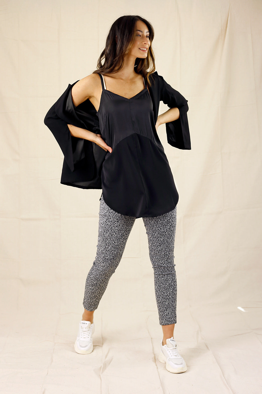 Black Soft Touch Splice Cami - SALE