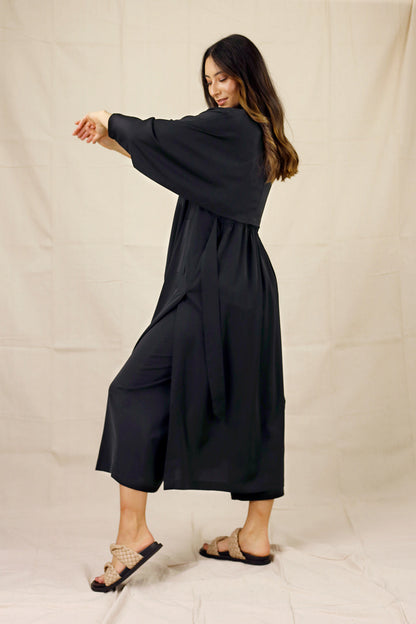 Black Soft Touch Trench - SALE