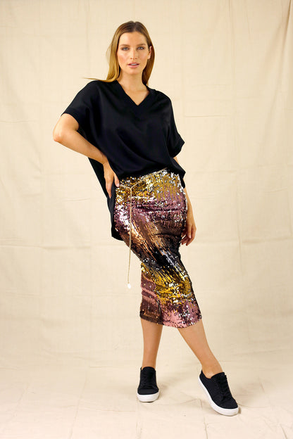 Black Seta Silky Vest - SALE