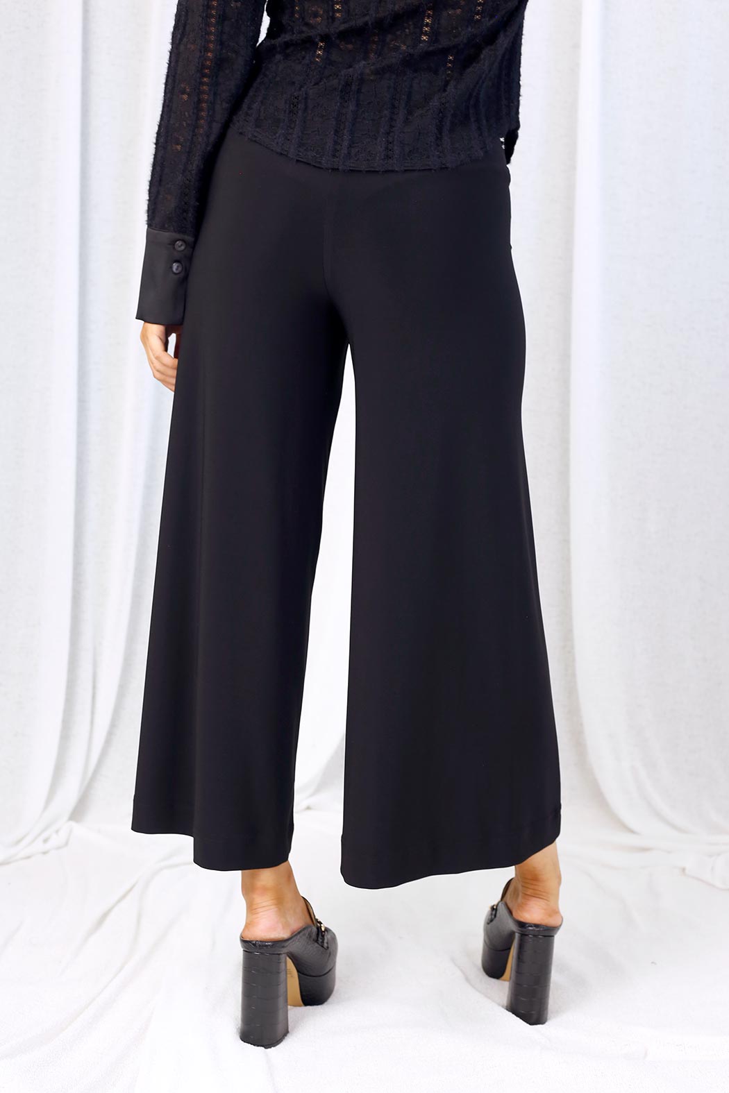 Black Jersey Wide Pant - FINAL SALE