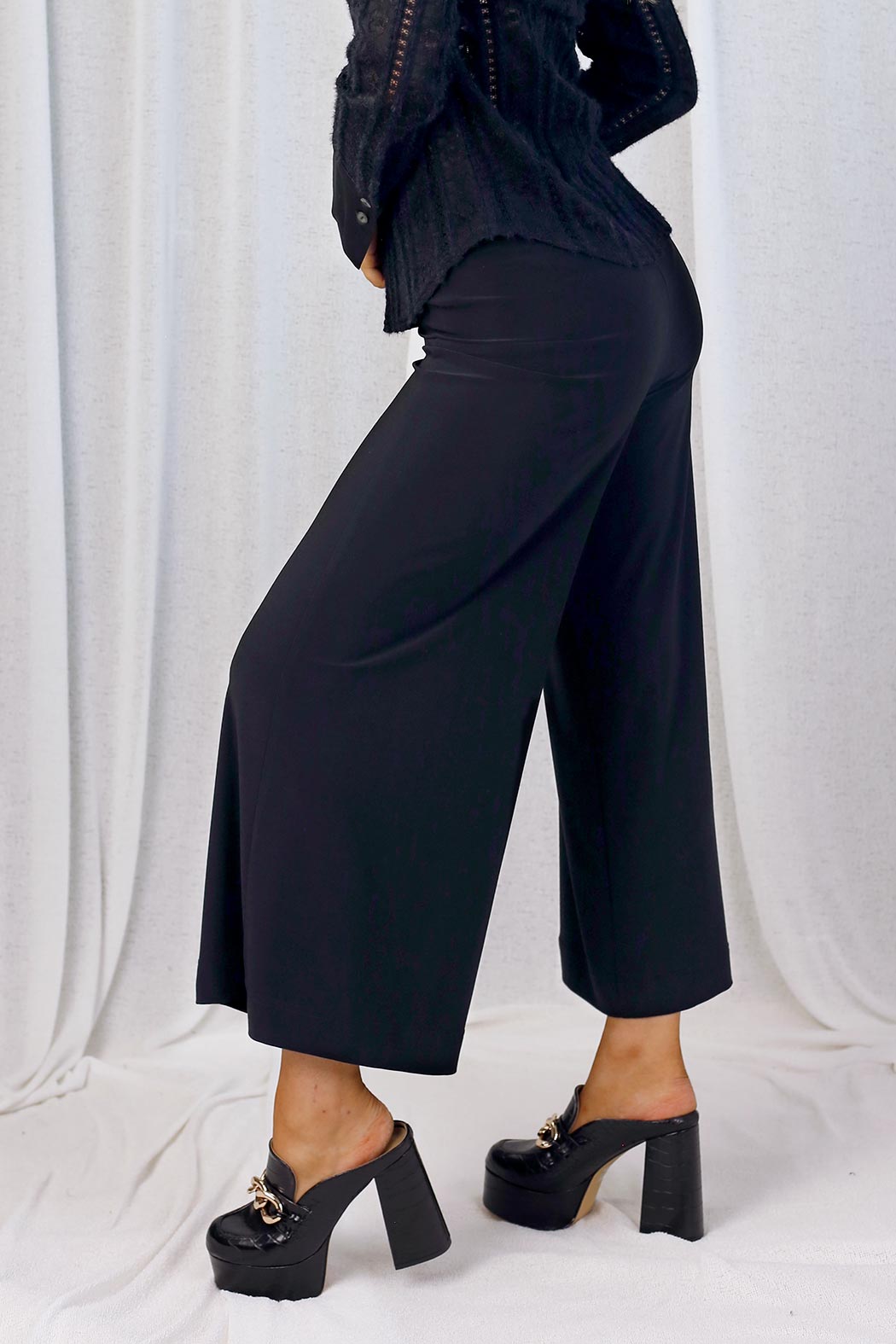 Black Jersey Wide Pant - FINAL SALE