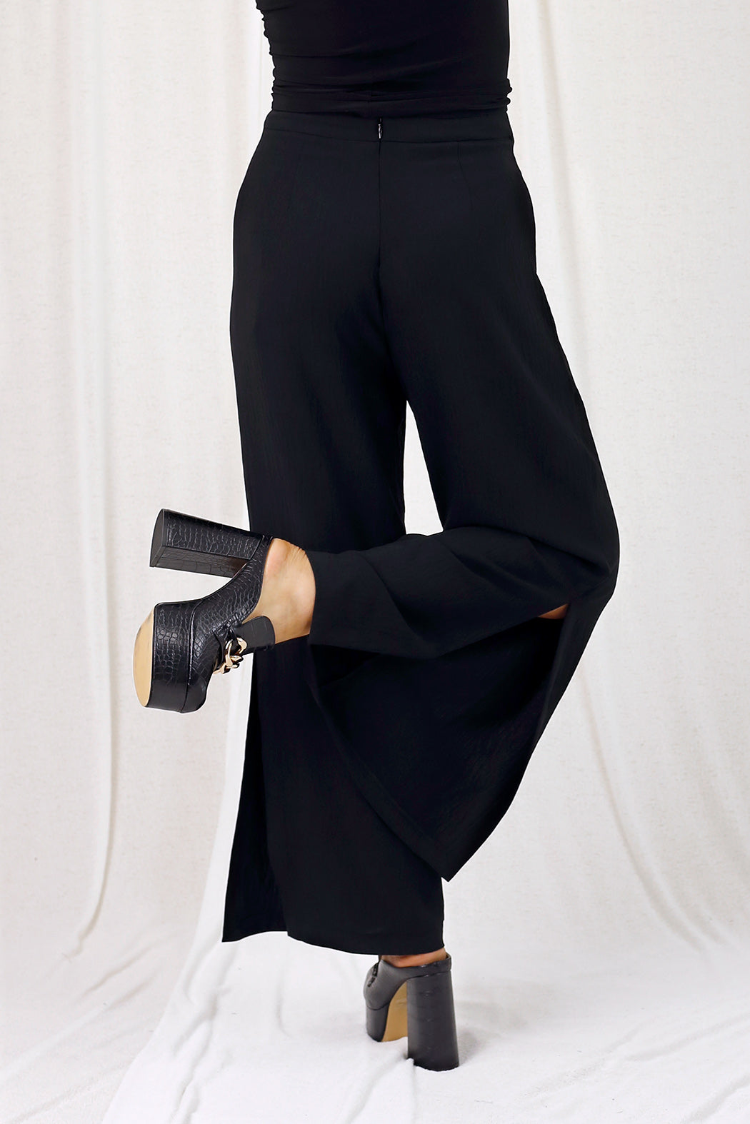 Black Nova Wide Leg Pant - SALE
