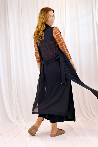 Black Trench Vest - SALE