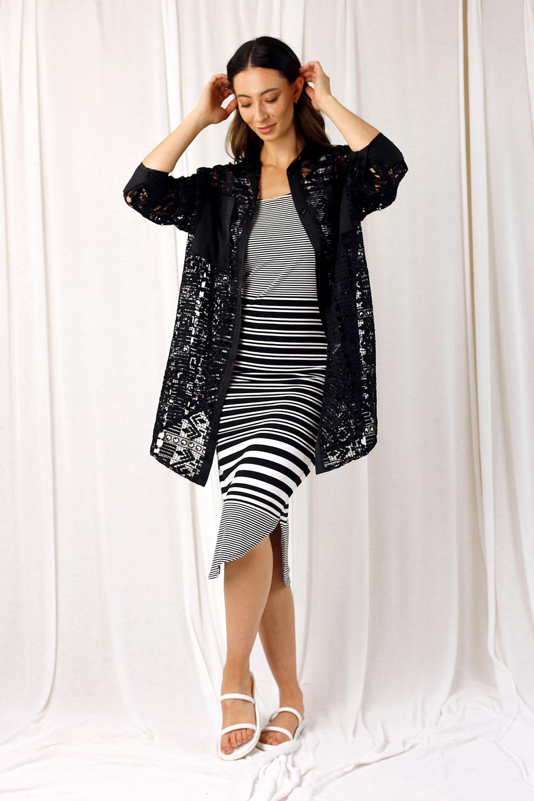 Black Lace Shacket - SALE