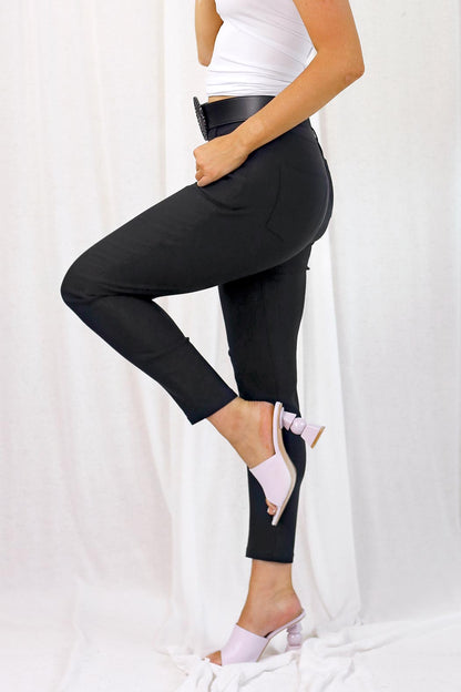 Black Bengaline Slim Jean - SALE