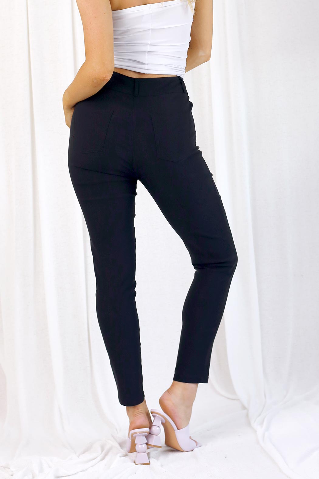 Black Bengaline Slim Jean - SALE