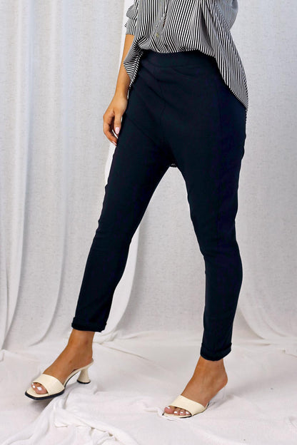 Black Bennie Droppie Pants - SALE
