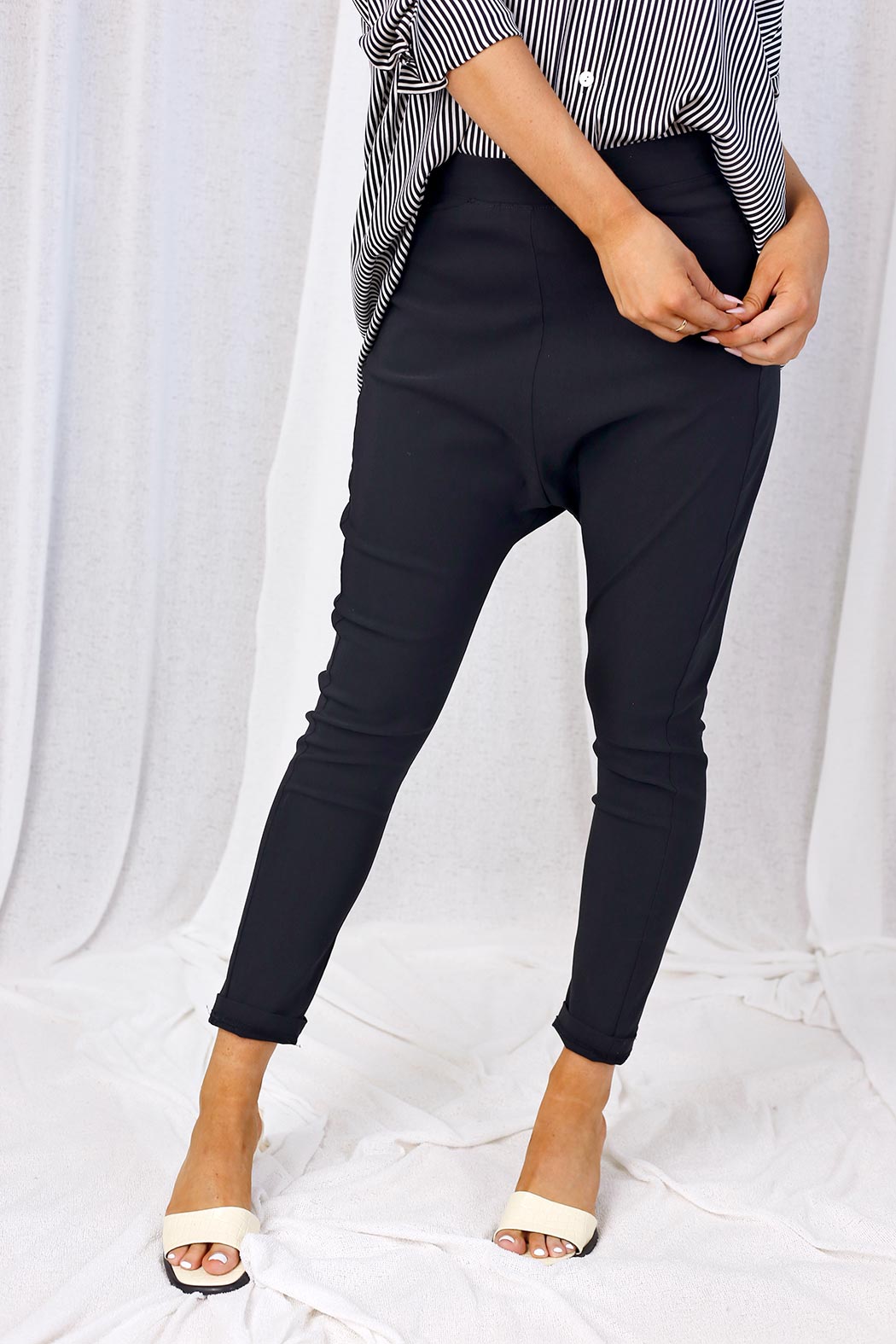 Black Bennie Droppie Pants - SALE