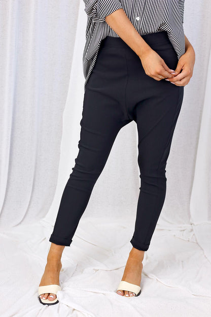 Black Bennie Droppie Pants - SALE