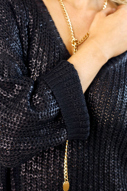 Black Foil Tunic - SALE