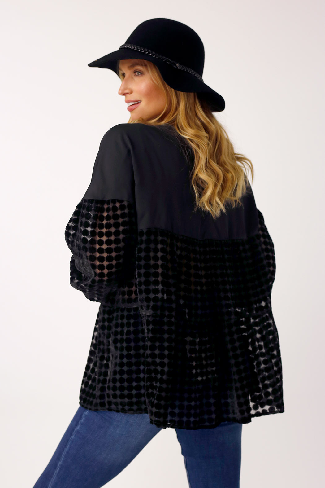 Black Velvet Burnout Top - FINAL SALE