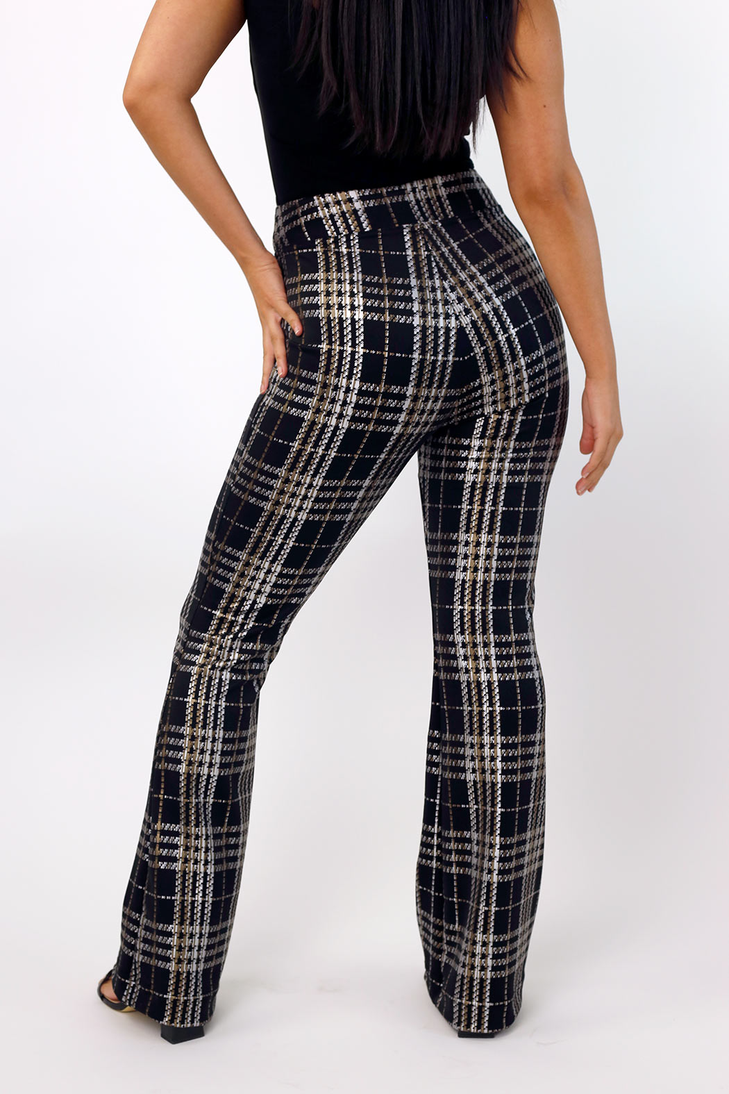 Bronze Check Flare Pant - SALE