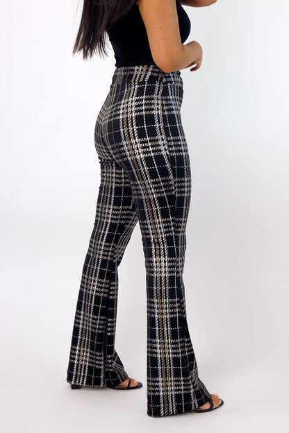Bronze Check Flare Pant - SALE