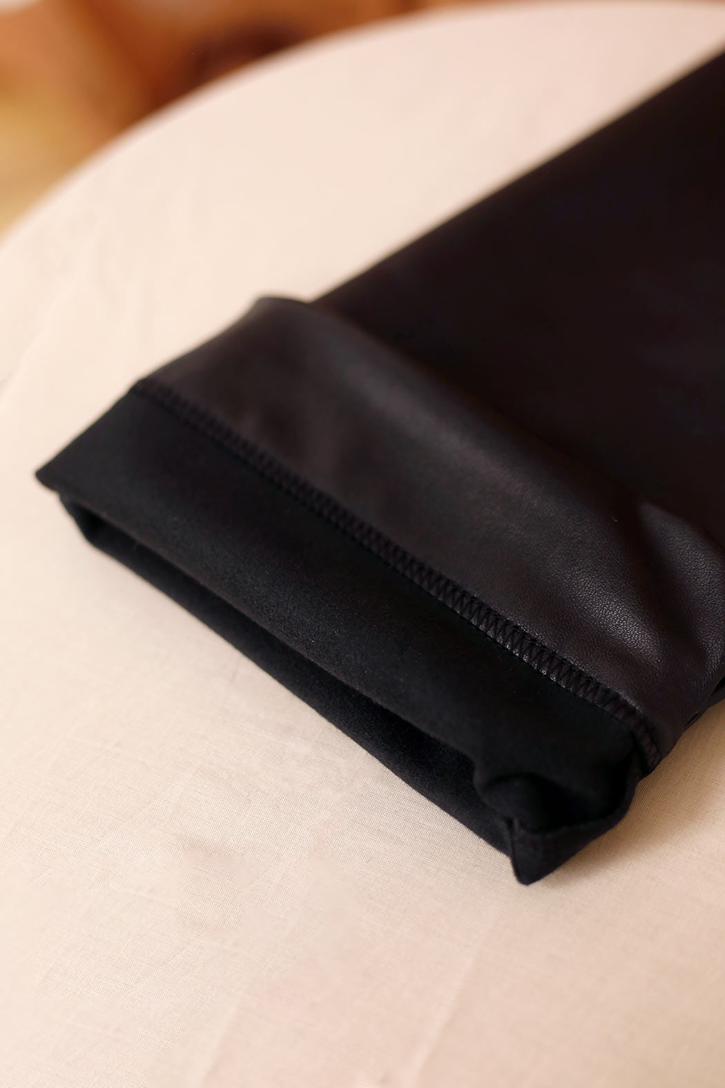 Black Vegan Leather Easy Fit Pant - FINAL SALE