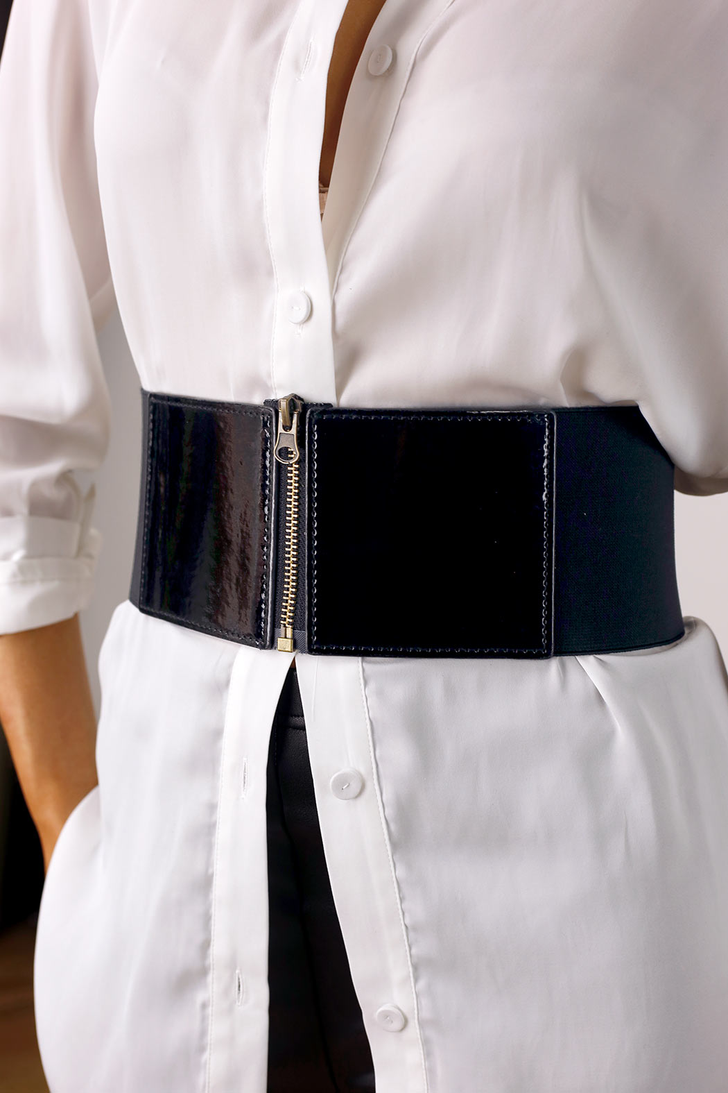 Black Zip Belt - FINAL SALE