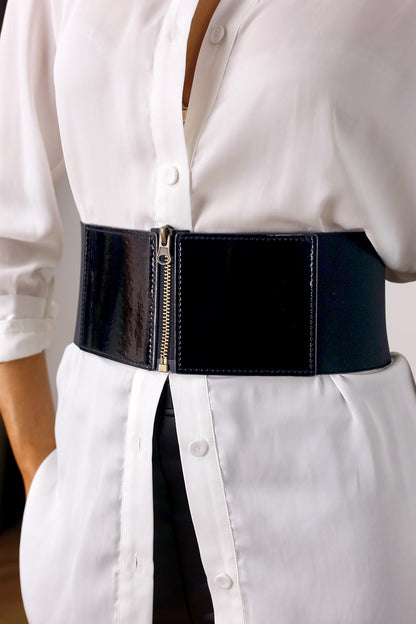 Black Zip Belt - FINAL SALE