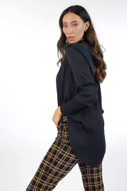 Black Classic Seta Andie Shirt - SALE